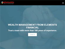 Tablet Screenshot of elementswealth.org
